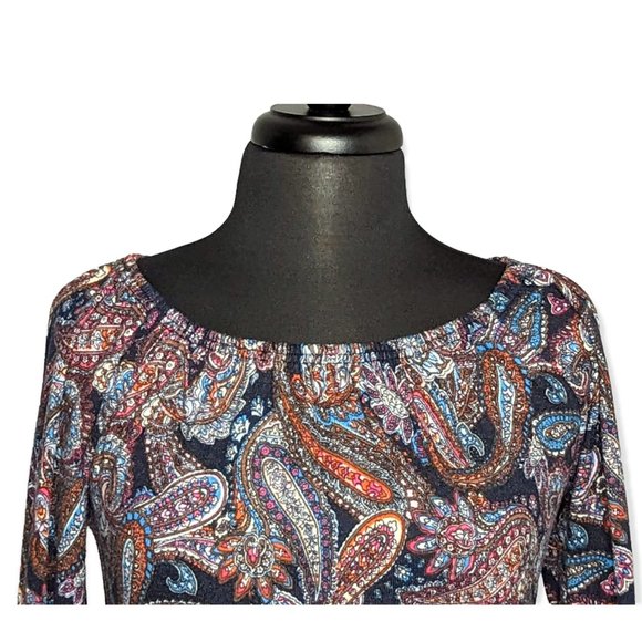 WinWin Paisley Bell Sleeve Tunic Size Small-Medium - Picture 2 of 14